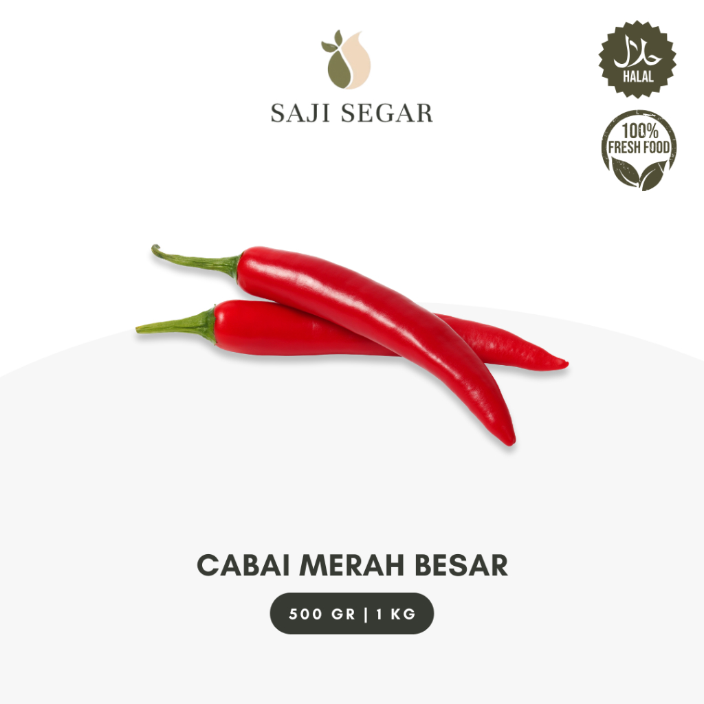 

Saji Segar Cabai Merah Besar / Cabe Merah Besar 1 KG