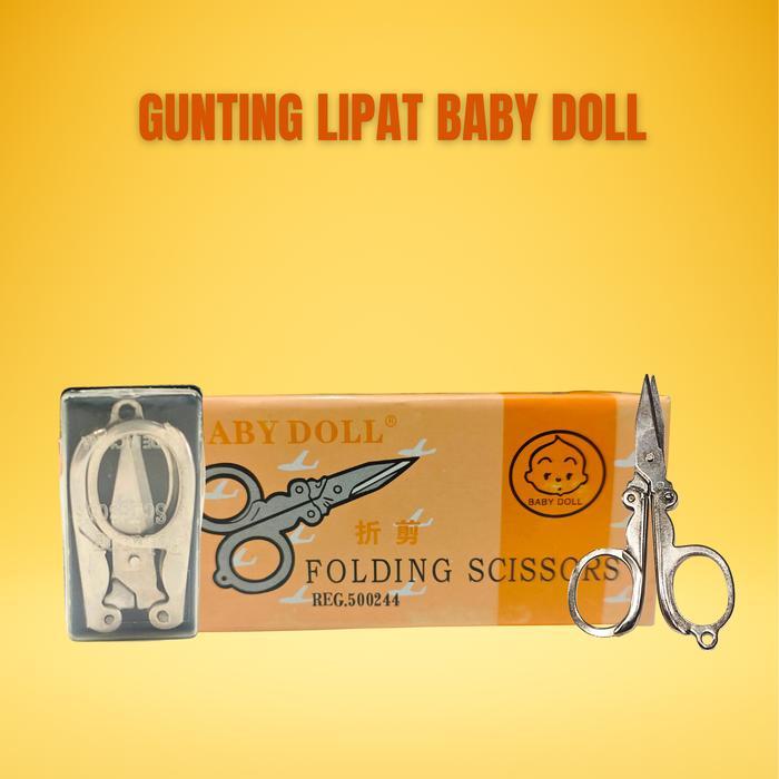 Gunting Lipat Baby Doll/Gunting Bayi Lipat Kecil 1 Kotak