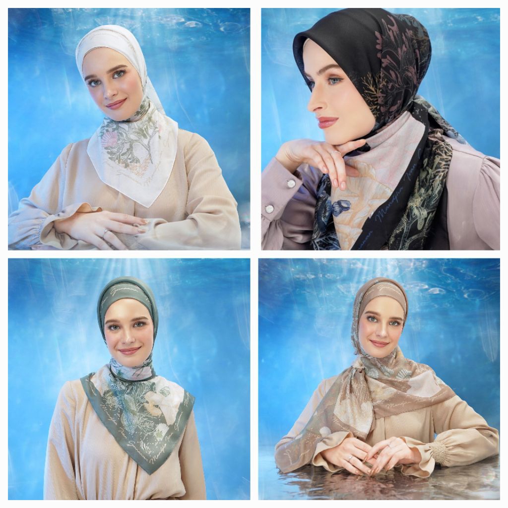 Hijab Terbaru Mandjha Ivan Gunawan - Ocean Scarf Ivan Gunawan Ori