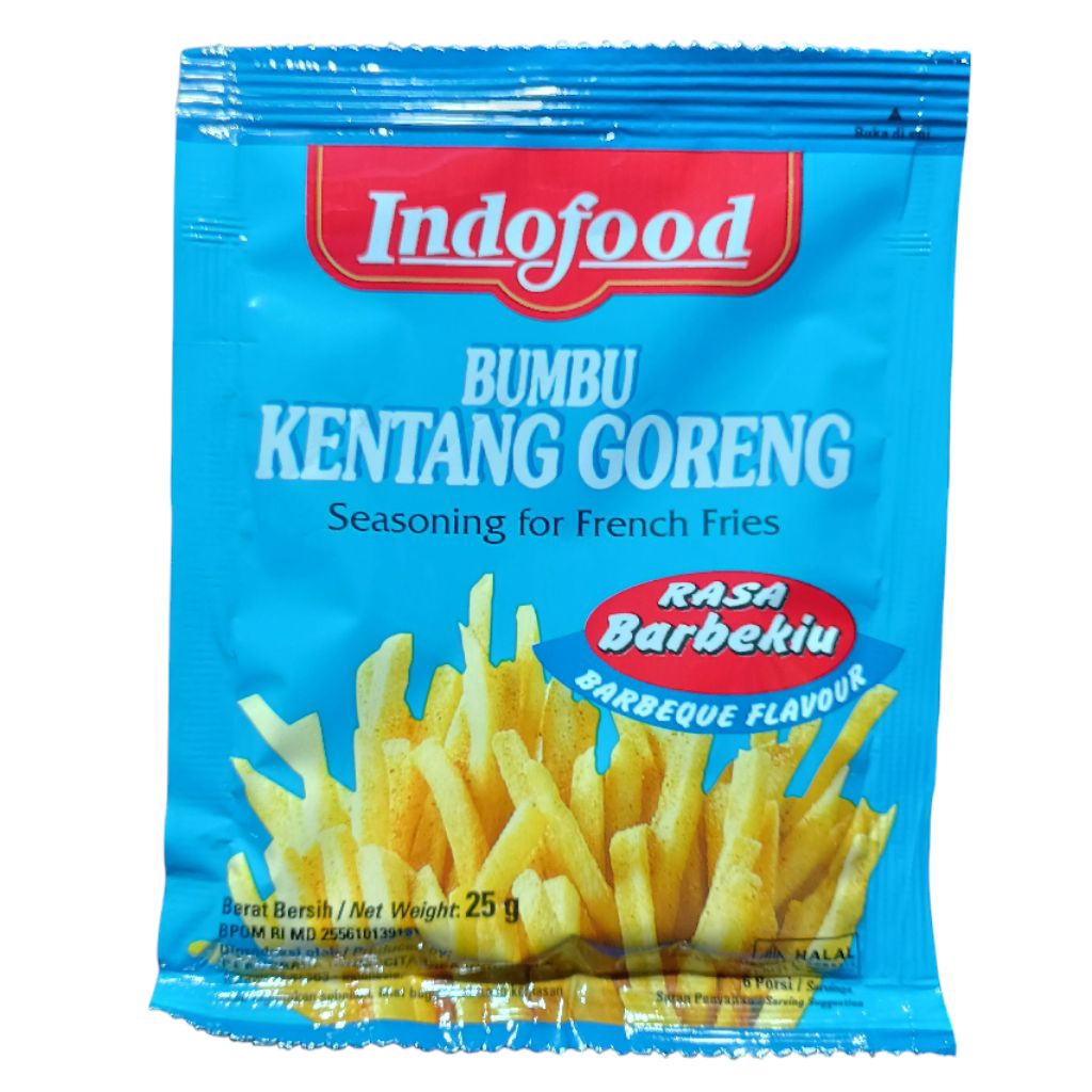 

Bumbu Tabur Indofood Kentang Goreng Rasa Barbekiu Berbeque BBQ 25gr