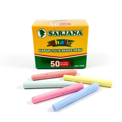 

Kapur Tulis Warna Sarjana CII 505 isi 50 Batang