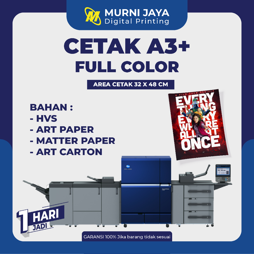 

MURNIJAYA | Print A3+ Full Color | Cetak Art Paper, Art Carton A3+ | Print Mesin Digital
