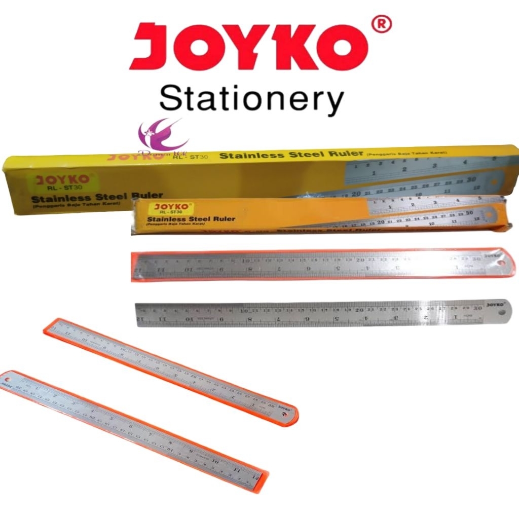 

penggaris,besi merek JOYKO RL ST30 1 pack isi 12 pcs