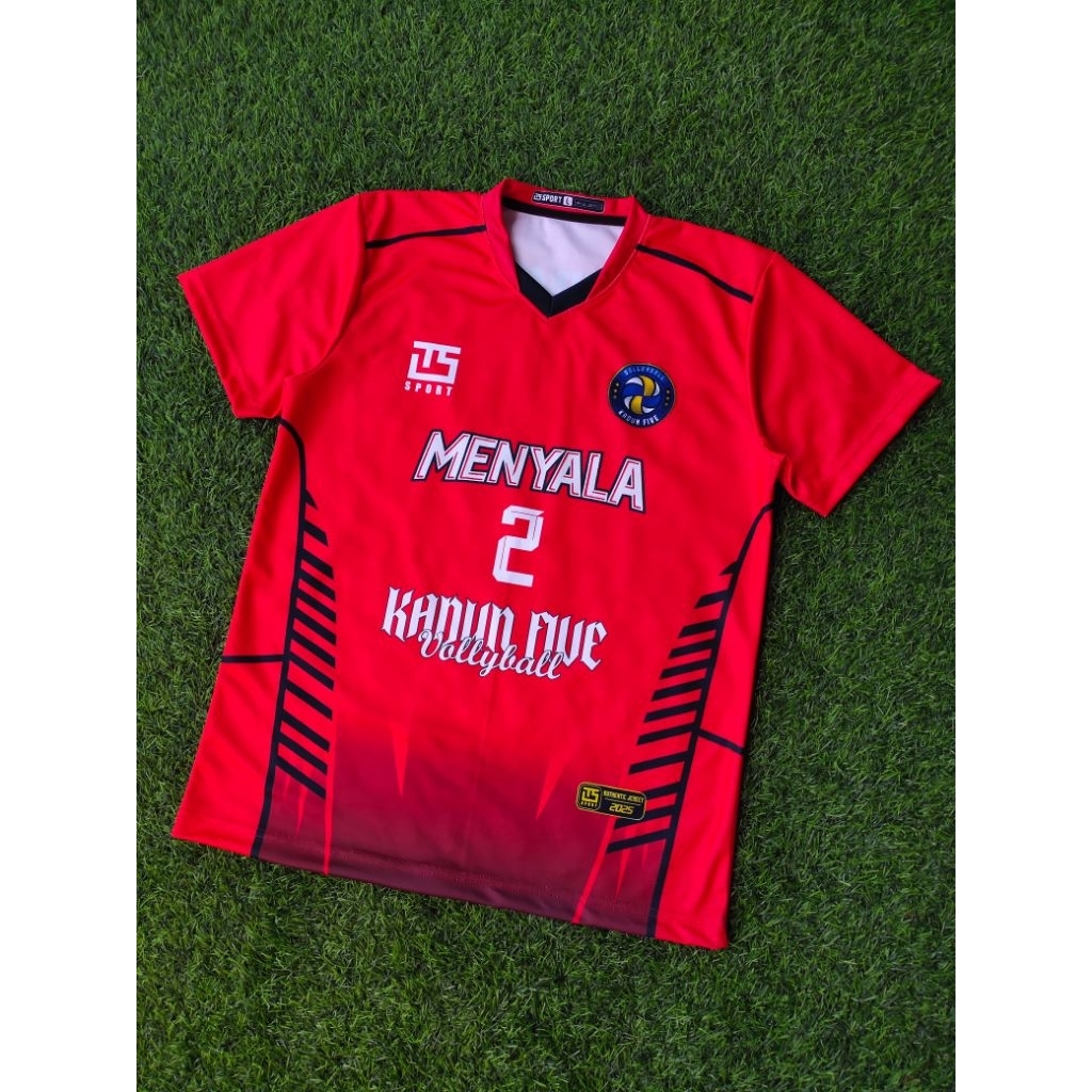 Kaos Jersey Voli Full Printing Gratis Tambah Nama Nomor Logo Sponsor