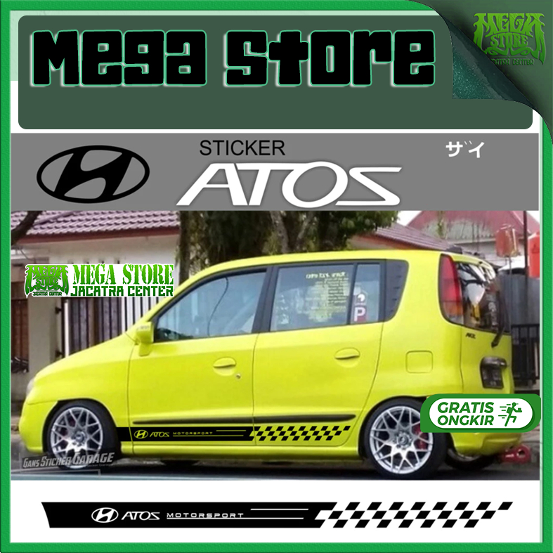 MEGASTORE Sticker Hyundai Atoz Aksesories Hyundai Atoz
