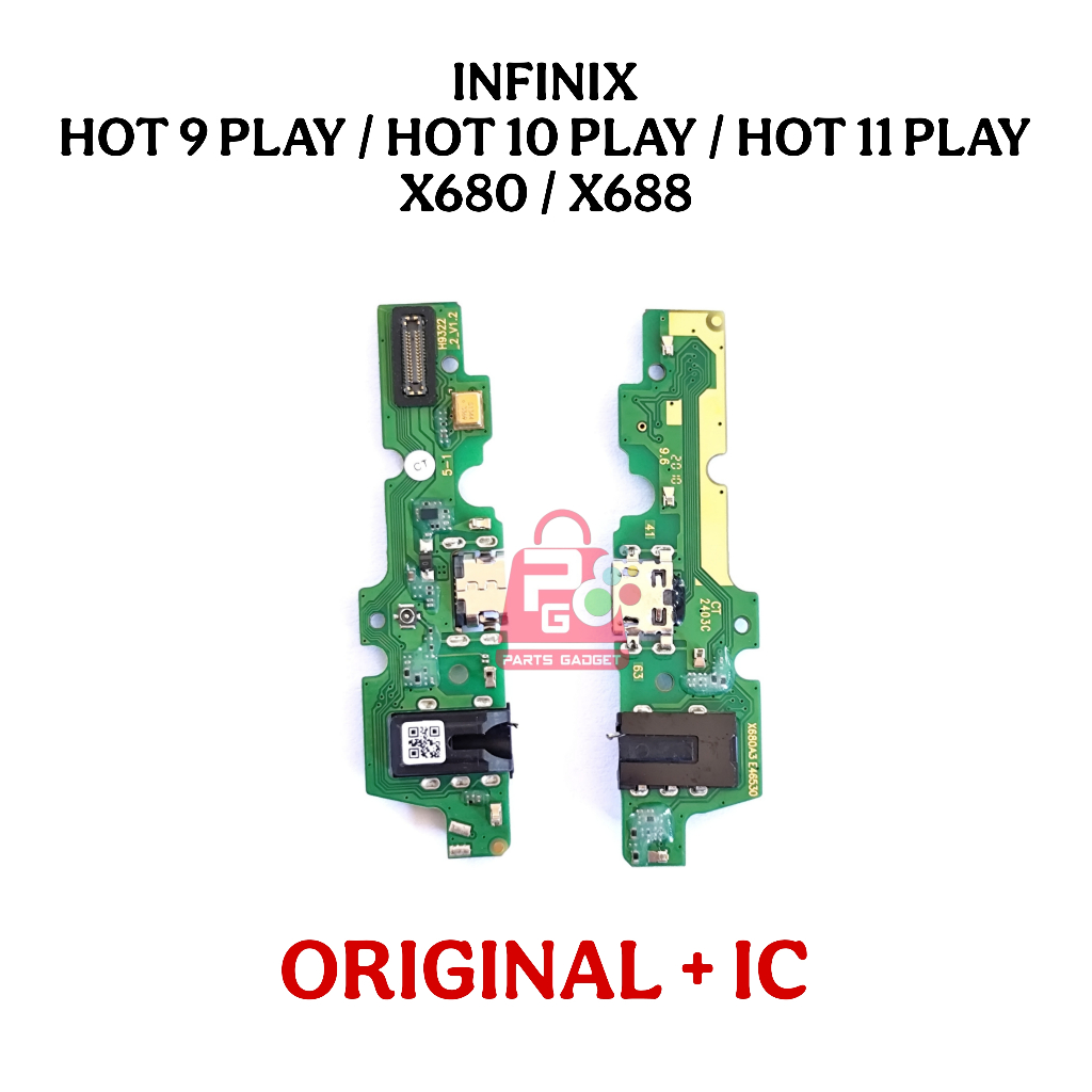 Konektor Charger Infinix Hot 9 Play 10 Play 11 Play X680 X688 Original Plus Ic Board Papan Cas