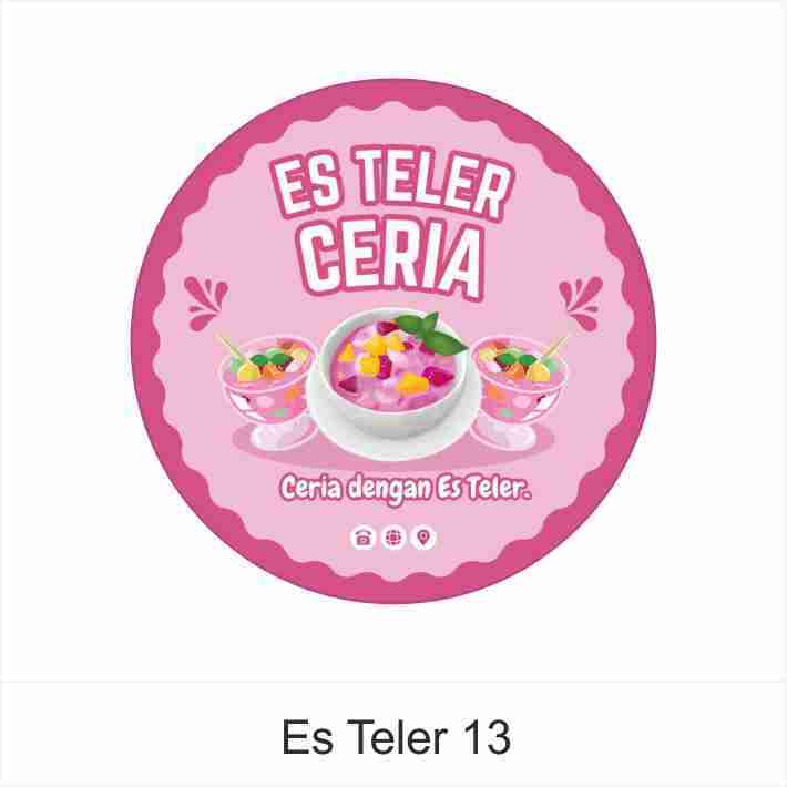 

[160 pcs] Stiker Es Teler Creamy Label Produk Es Campur V.3