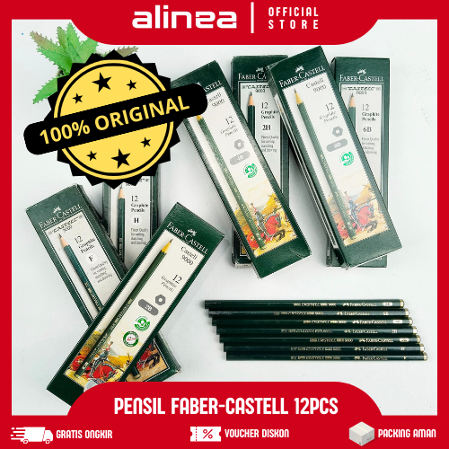 

Pensil Faber Castell Lusin 12PCS Tebal 2H-8B | Pensil Gambar Tulis Grosir Murah