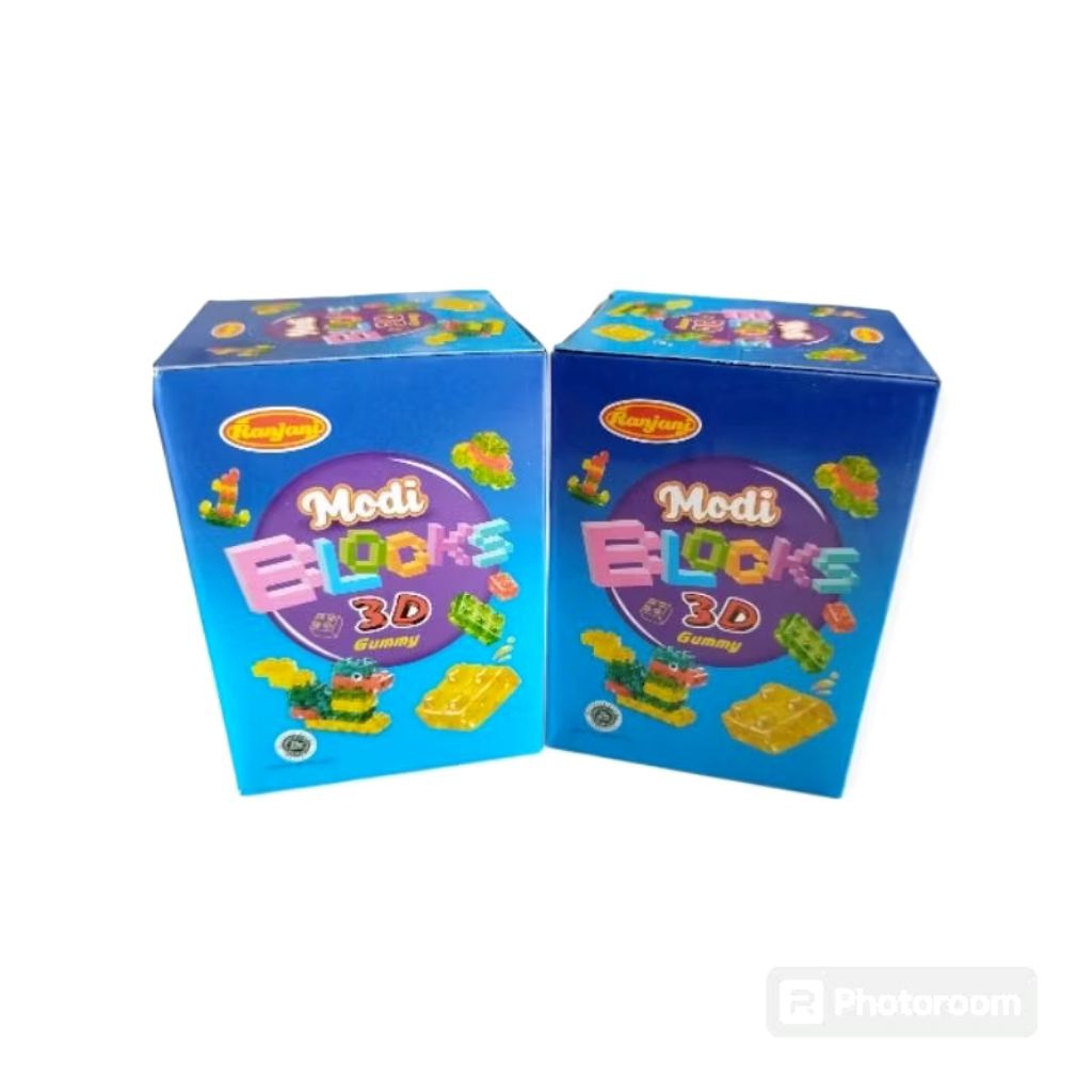 

permen modi block 3D dari ranjani jelly kenyal manis isi 12pcs