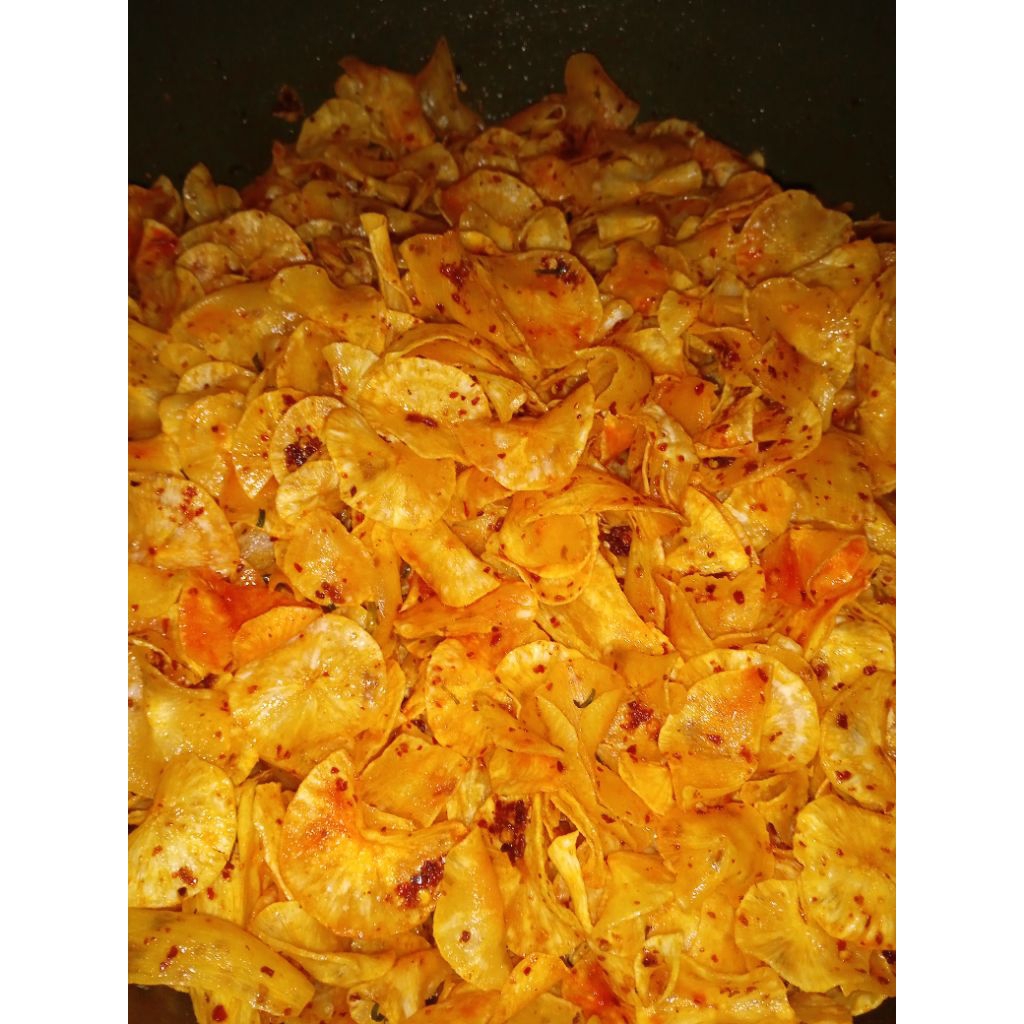 

keripik singkong dedon pedas gurih daun jeruk1KG