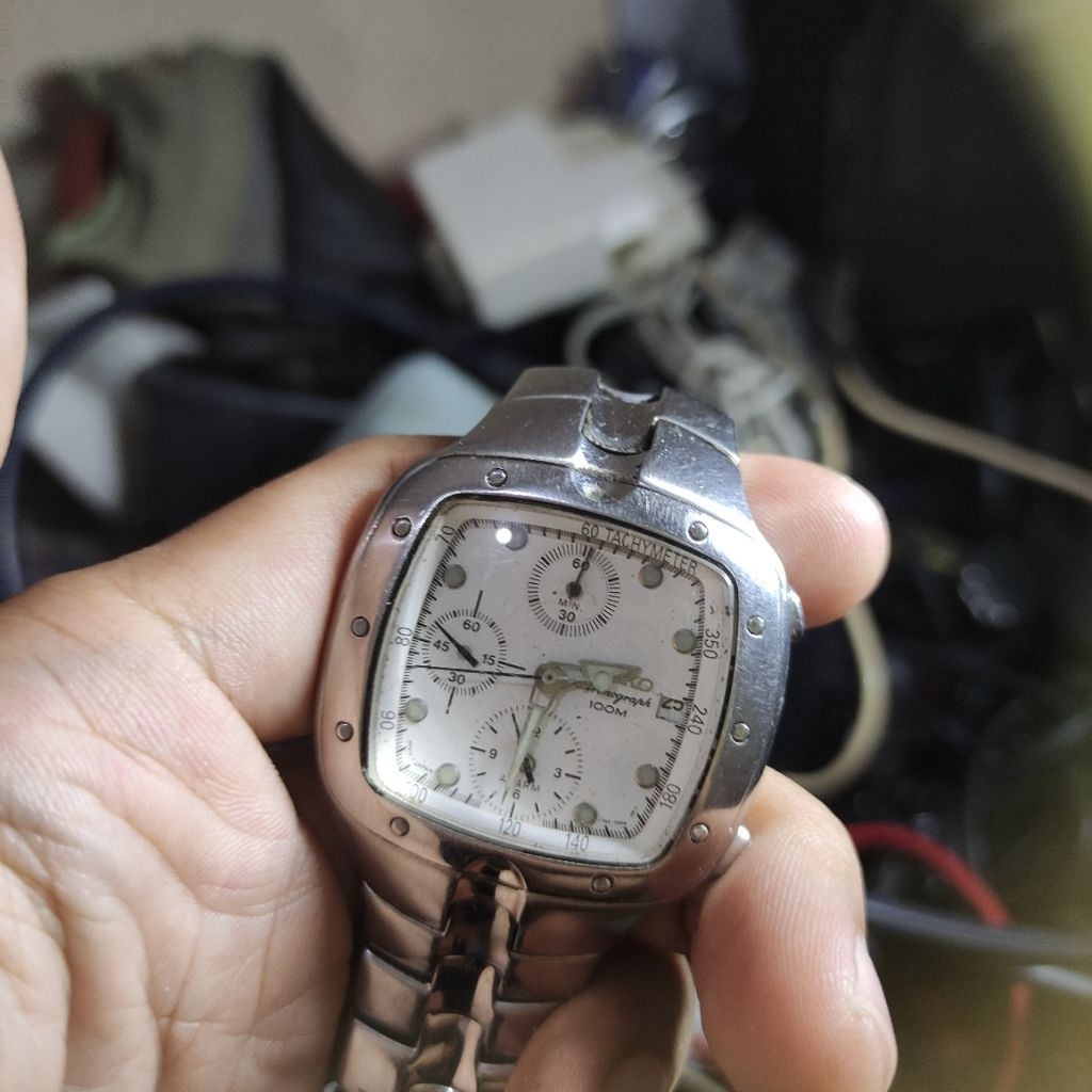 jam tangan bahan seiko chronograph