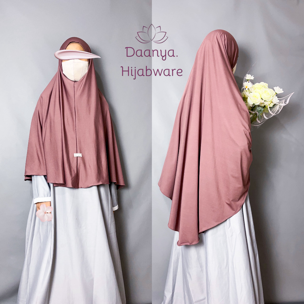 DAANYA –  Hijab Bergo Jumbo Non Ped Jersey XL Jumbo Syari Jilbab Kerudung IJilbab nstan Panjang