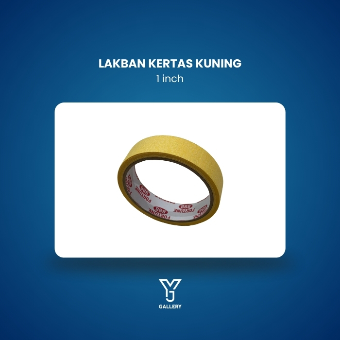 

MASKING TAPE / LAKBAN KERTAS KUNING 1inch x 25 Yard/LAKBAN MURAH