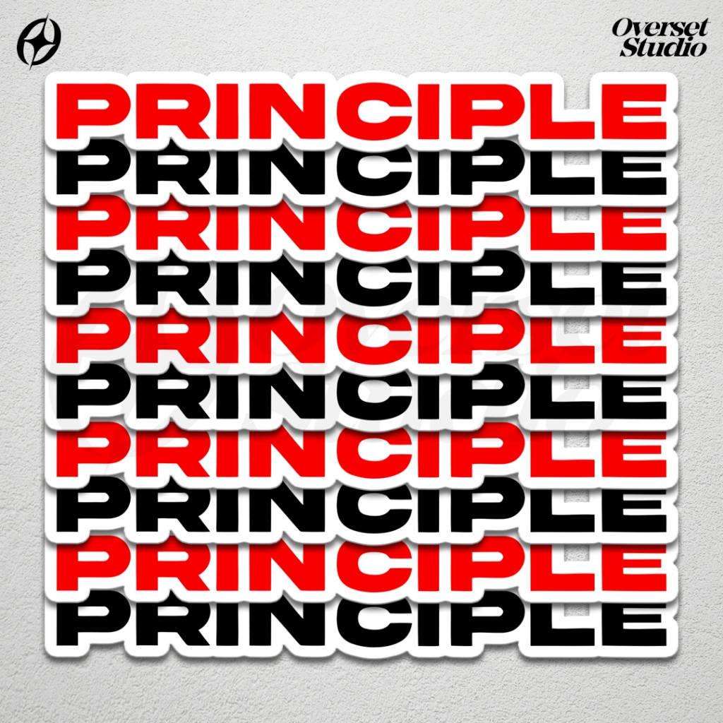 (GRATIS ONGKIR & COD) Sticker Principle / Stiker logo brand Principle / Sticker Brand Principle Hype
