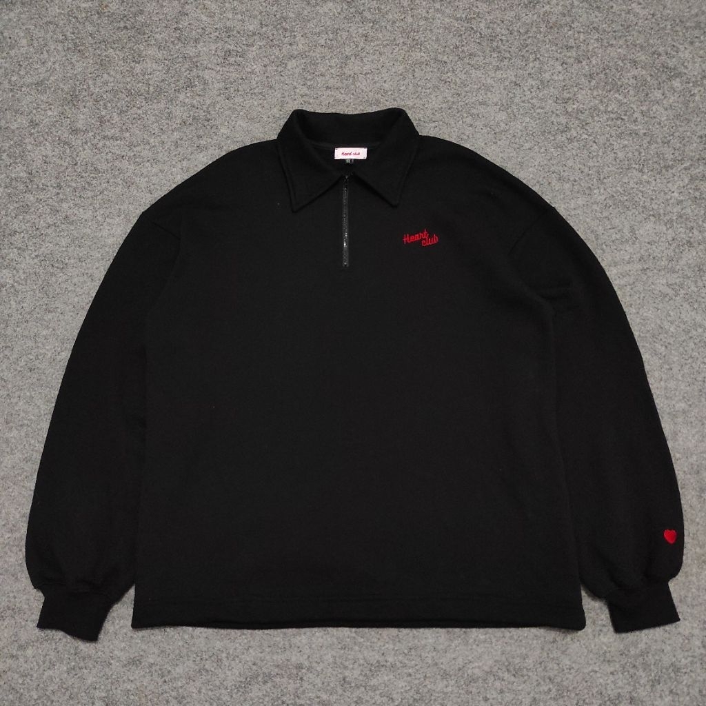 Heart Club Halfzip Crewneck