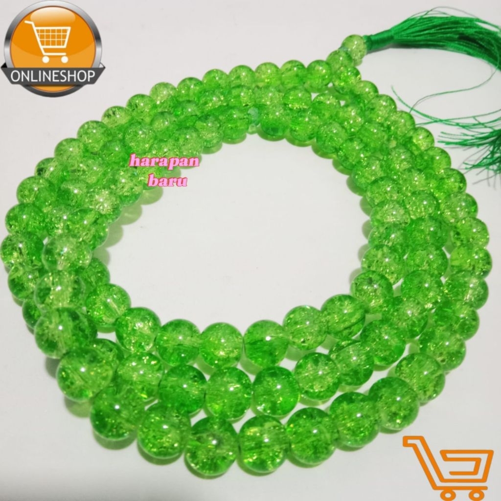 TASBIH PECAH 1000 WARNA GI OK HIJAU 10 MM 99 BUTIR