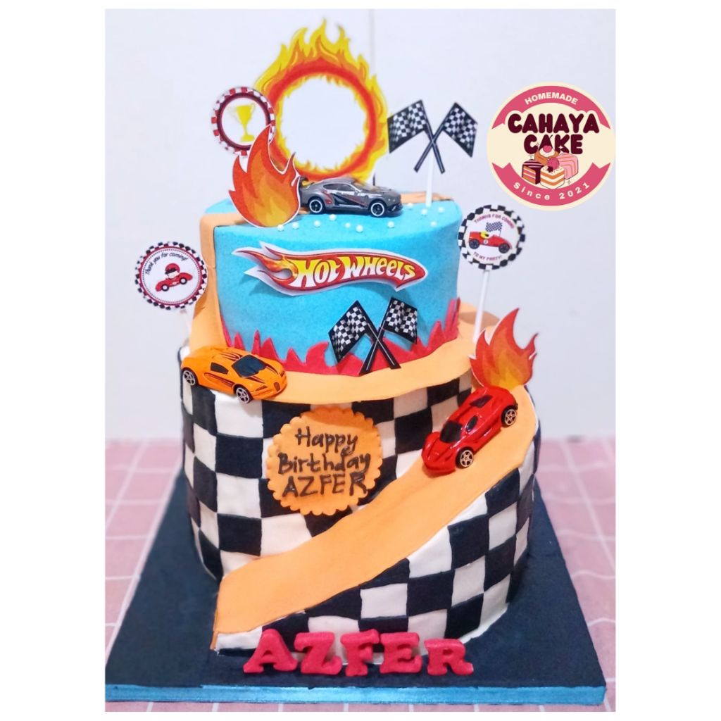 Hotwheels Custom Cake / Kue Ultah Hotwheels Tingkat