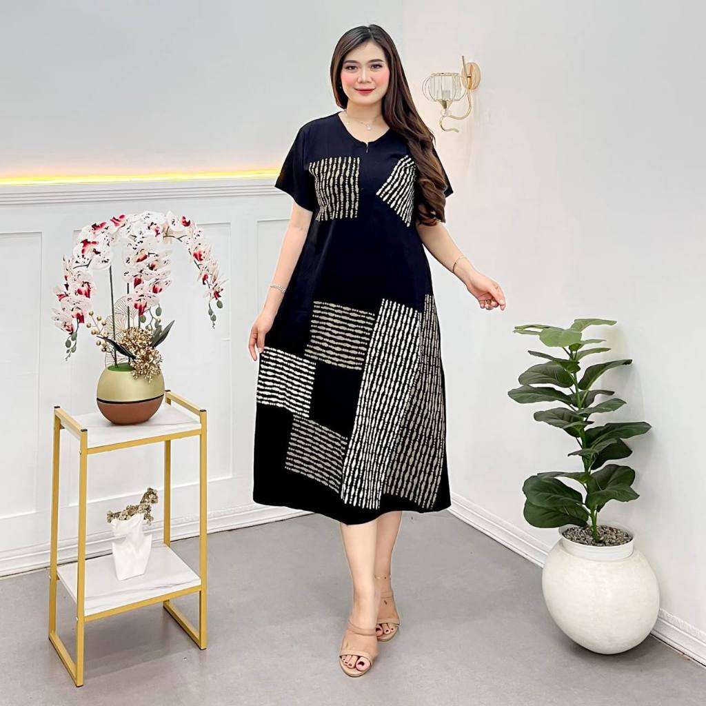 Daster Twill Rayon Cap Malaman Pekalongan Daster Lengan Pendek Daster Motif Terbaru / Daster Twill O