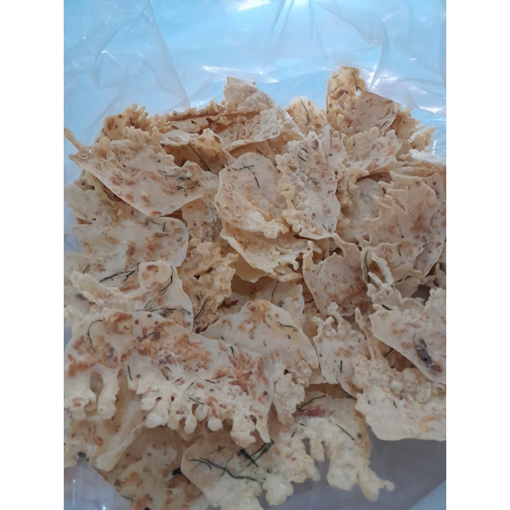 

Peyek Rebon. Tersedia varian lain:peyek kacang, rempeyek kedelai