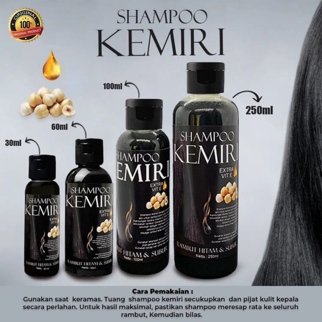 shampoo kemiri memanjangkan & menghitamkan rambut