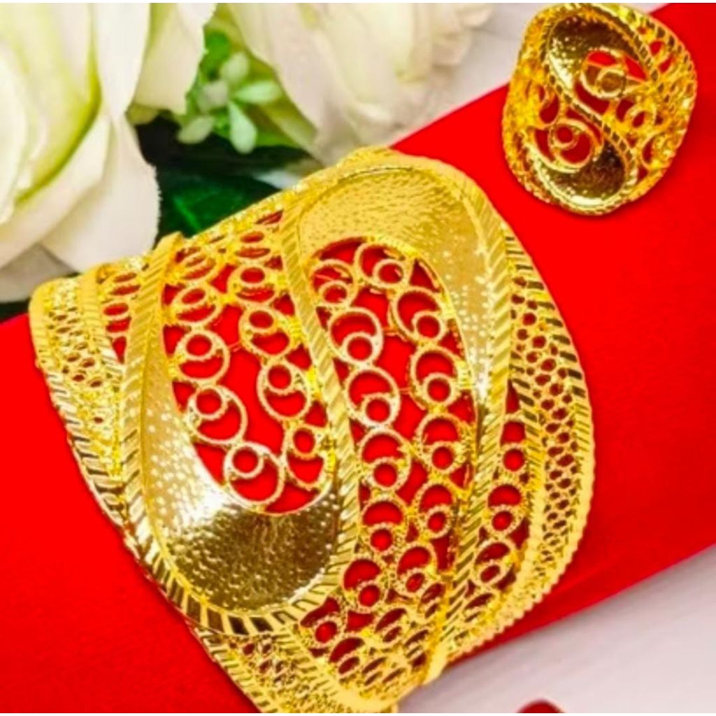 SATU SET GELANG S PERHIASAN BUNGA BANGKOK TERBARU