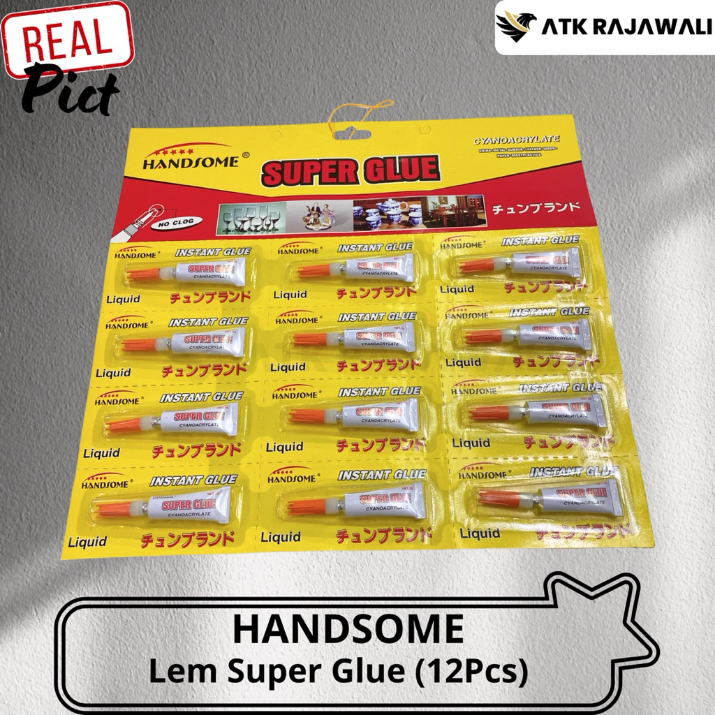 

(12Pcs) Lem Super Glue Handsome 1,5g