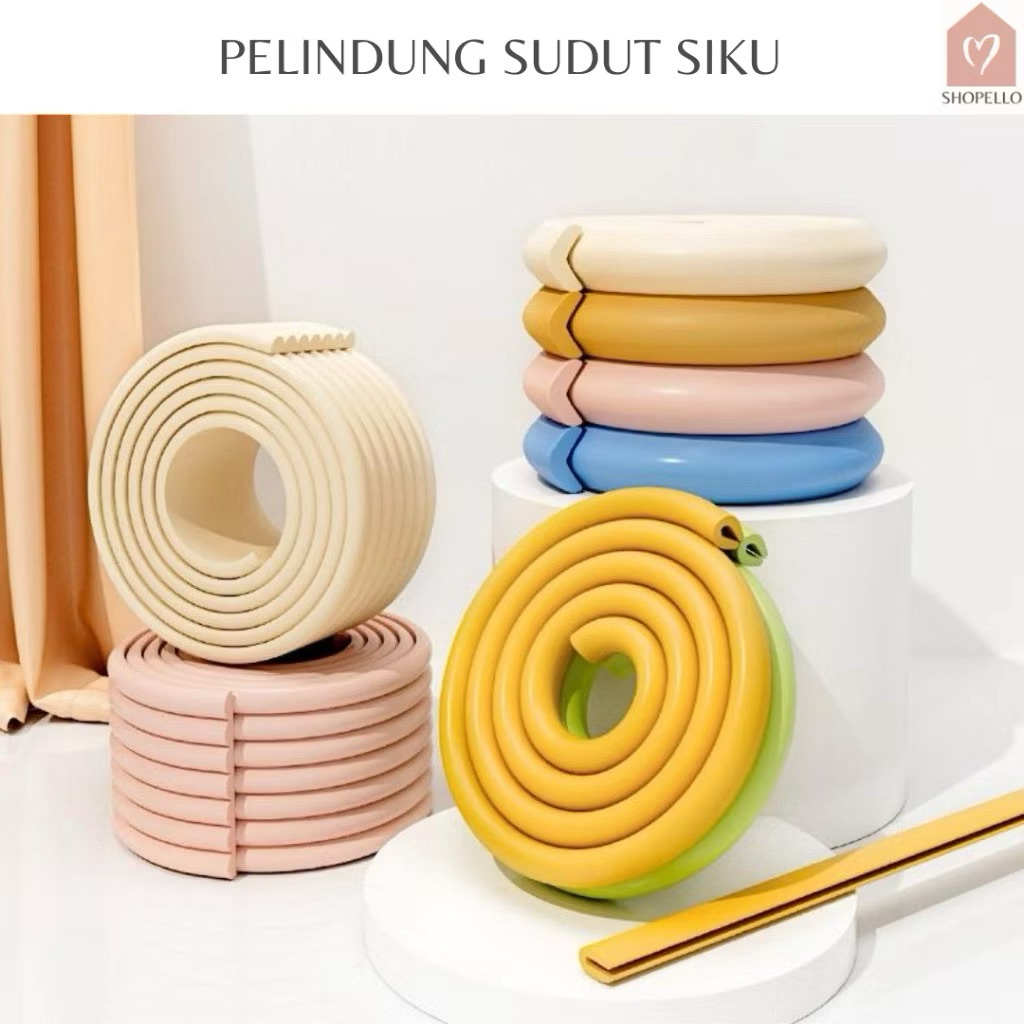 [Moon Baby] Pelindung Sudut atau Sisi Meja Kaca 2M Busa Cover Sudut Meja Pengaman Anak Babycare Ada 