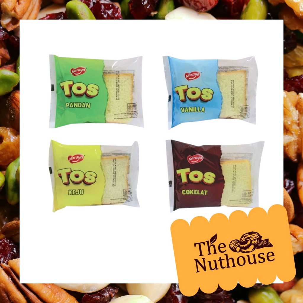 

Naraya TOS Roti Sandwich 60gr - Pandan,Vanilla,Keju & Coklat [HALAL]