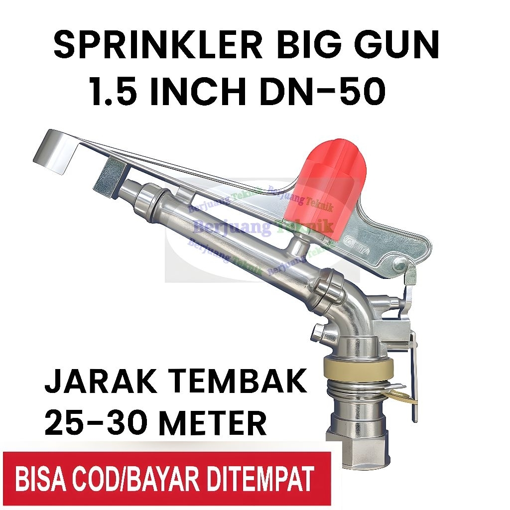 Sprinkler Big Gun 1.5 Inch DN-50 jarak tembak 25-30 meter || Sprinkler Penyiraman Tanaman lahan Pert
