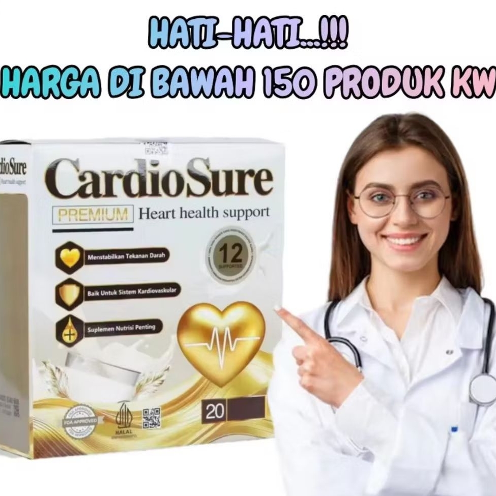 

PROMO 5 BOX - CARDIOSURE MILK SUSU OBAT HIPERTENSI ATASI MASALAH JANTUNG KOLESTROL VITAMIN ASAM URAT ASLI ORIGINAL