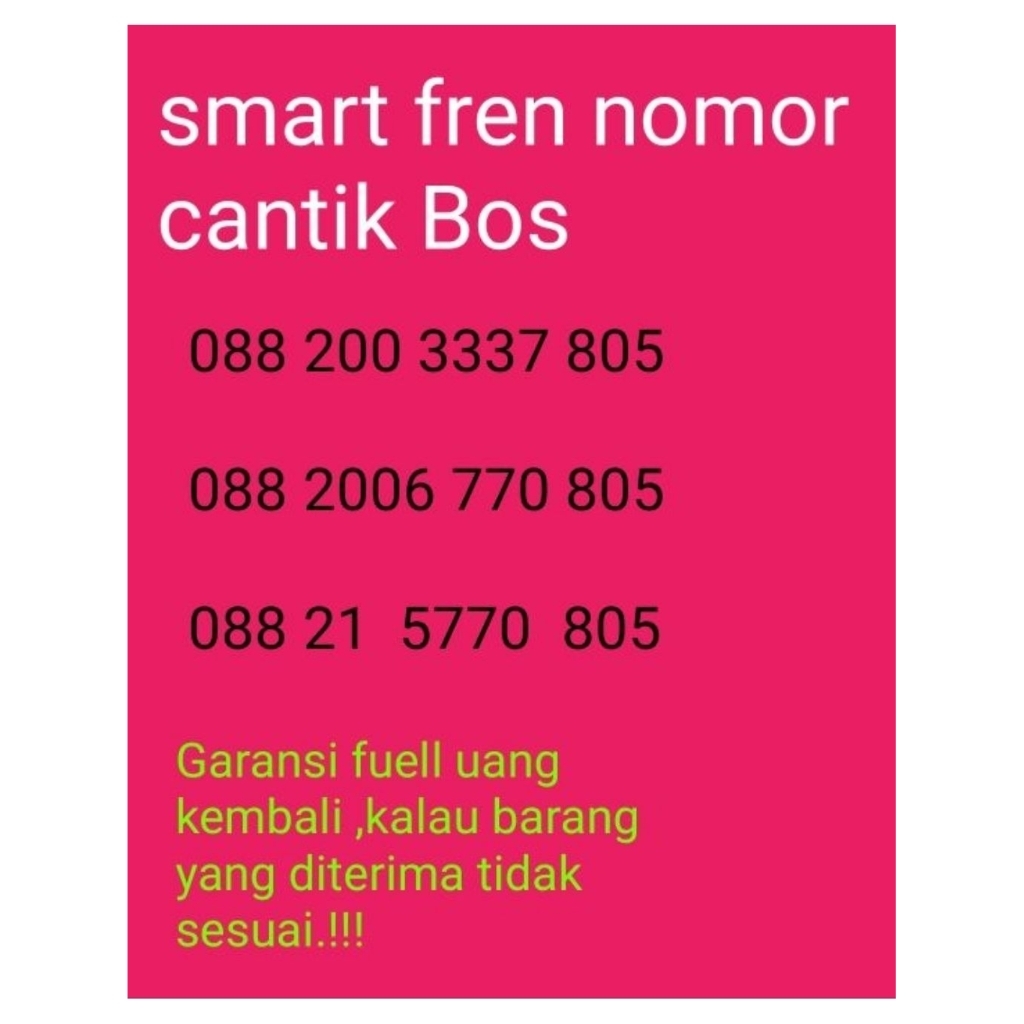 smartfren nomor cantik
