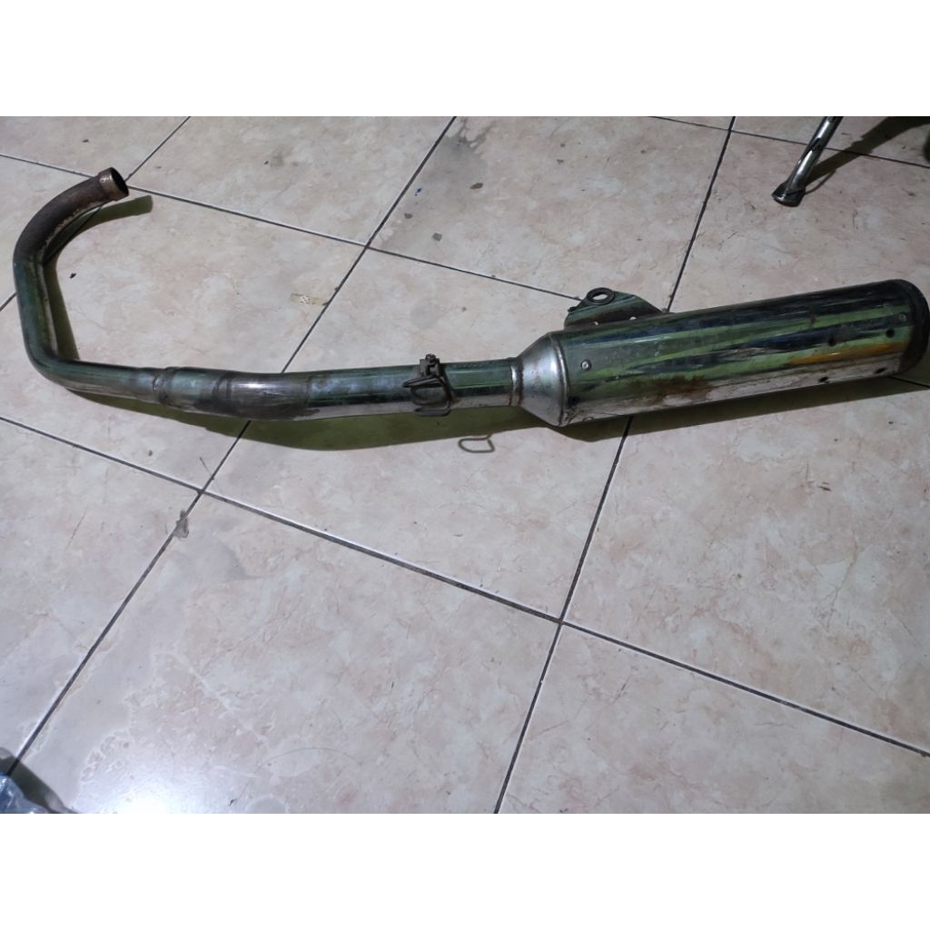 knalpot original tiger lama set leheran ya