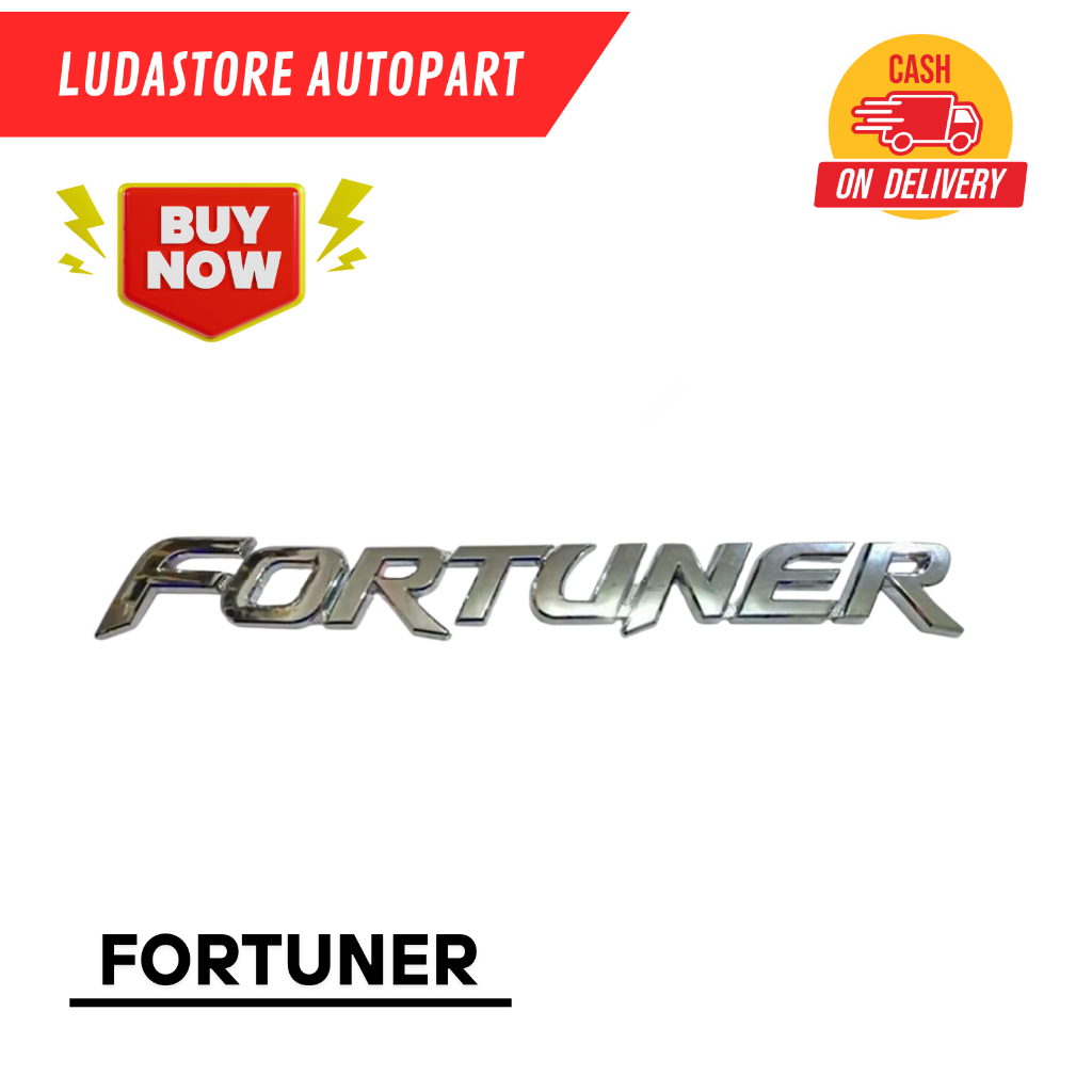 Emblem Bagasi Fortuner Krom