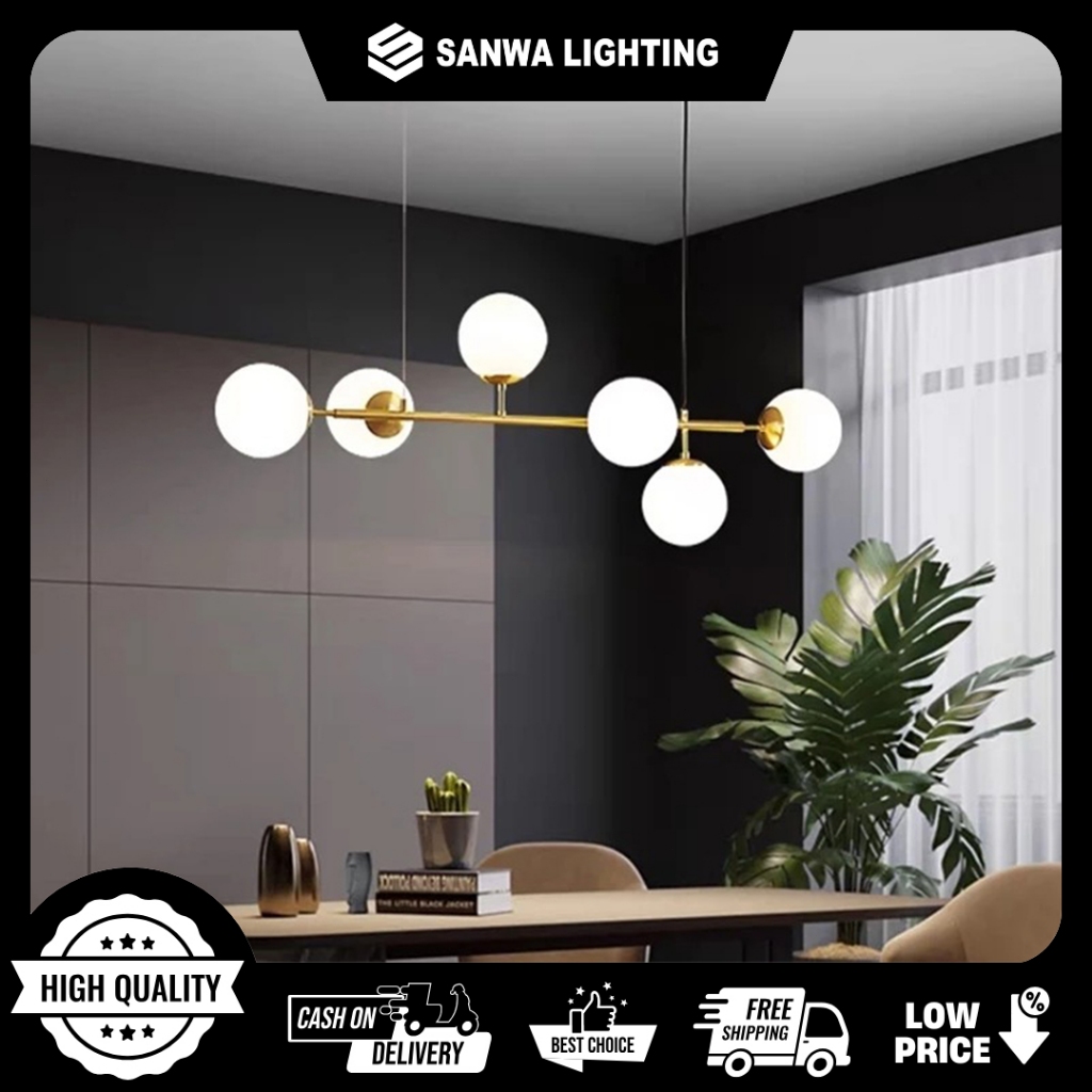 SANWA LIGHTING ✨TERLARIS ✨TERMURAH ✨Lampu Gantung Minimalis Modern Lampu Gantung Ruang Meja Makan Mi