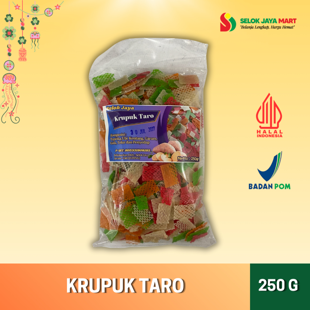 

KRUPUK TARO 250 GRAM - SELOK JAYA