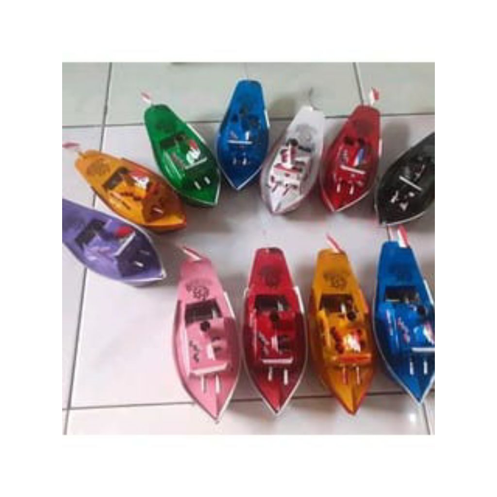 PAKET 20 PCS KAPAL OTOK OTOK TRADISIONAL MAINAN MINIATUR KAPAL JADUL