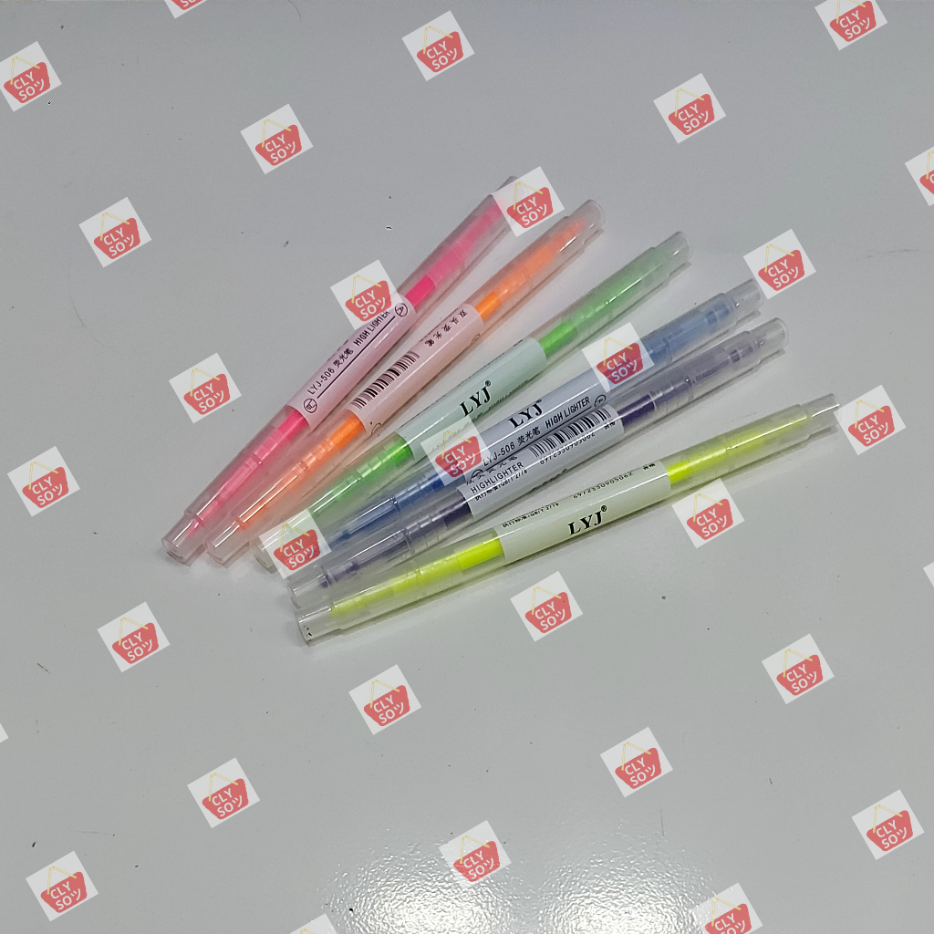 

LYJ Penanda / Highlighter 2 in 1 LYJ506 bukan merek Stabilo 2 sisi Murah