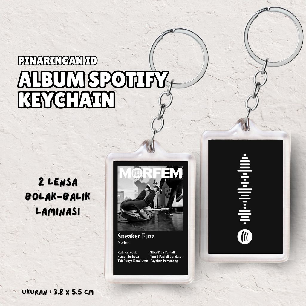 (Morfem) GANCI PREMIUM ACRYLIC SPOTIFY ALBUM BISA DI SCAN DI SPOTIFY FULL LAMINASI GLOSSY