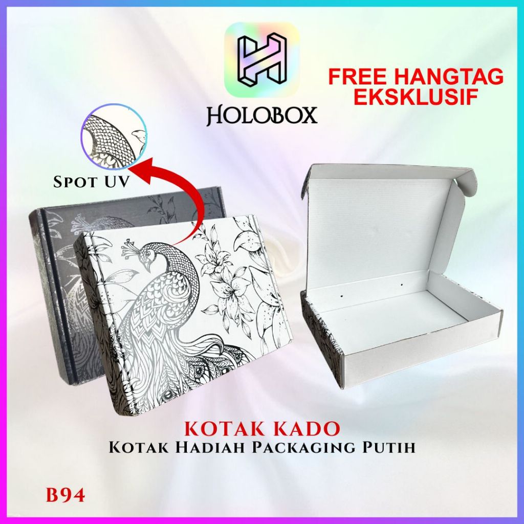 

Box Kado Aesthetic / Box Hampers / Box Mailer Spot UV Hitam / Kotak Hadiah Premium - B94