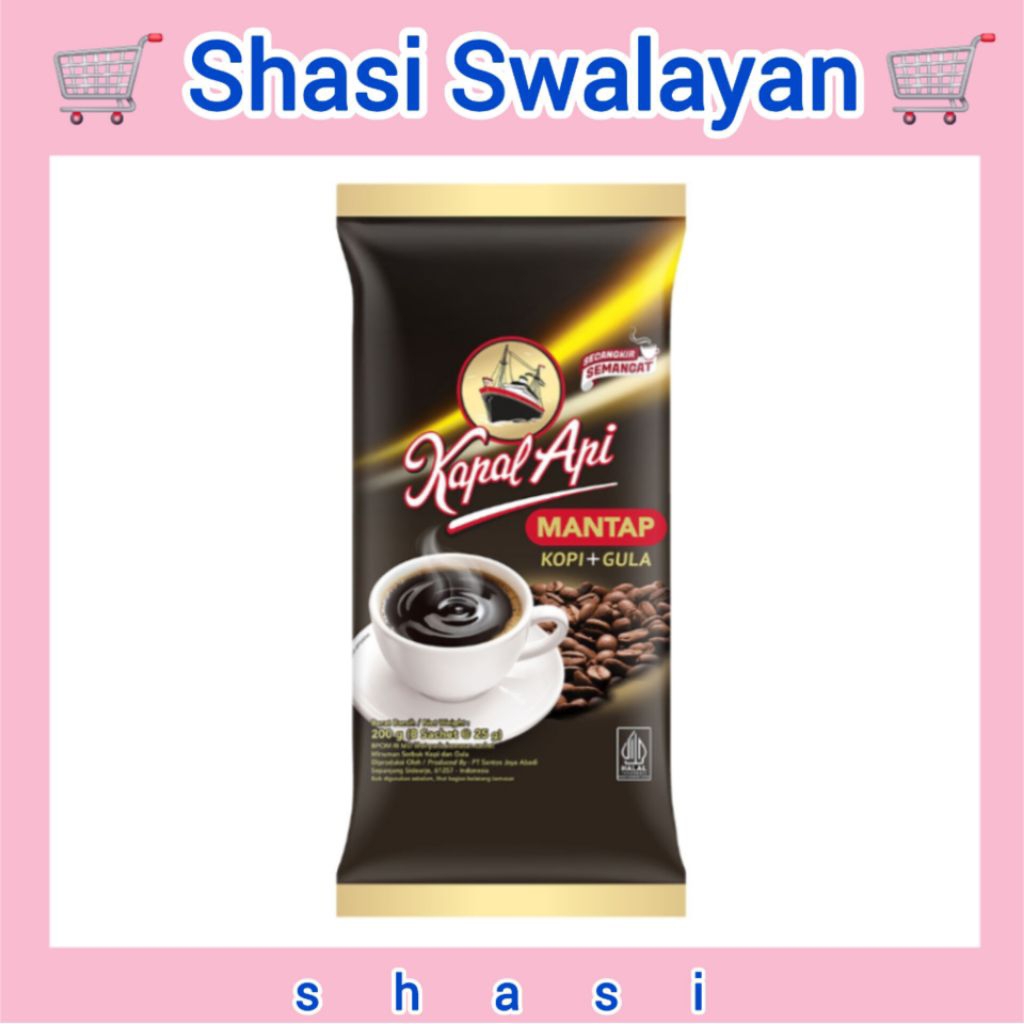 

Kapal Api Mantap 25 gr x 8 Sachet - Kopi Instan + Gula