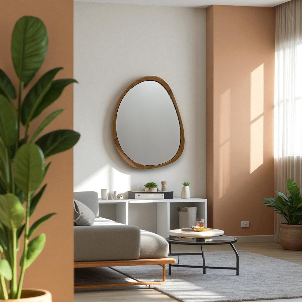 Cermin Dinding Gantung Desain Minimalis / Cermin Hias Dekorasi / Cermin Dinding Ruang Tamu