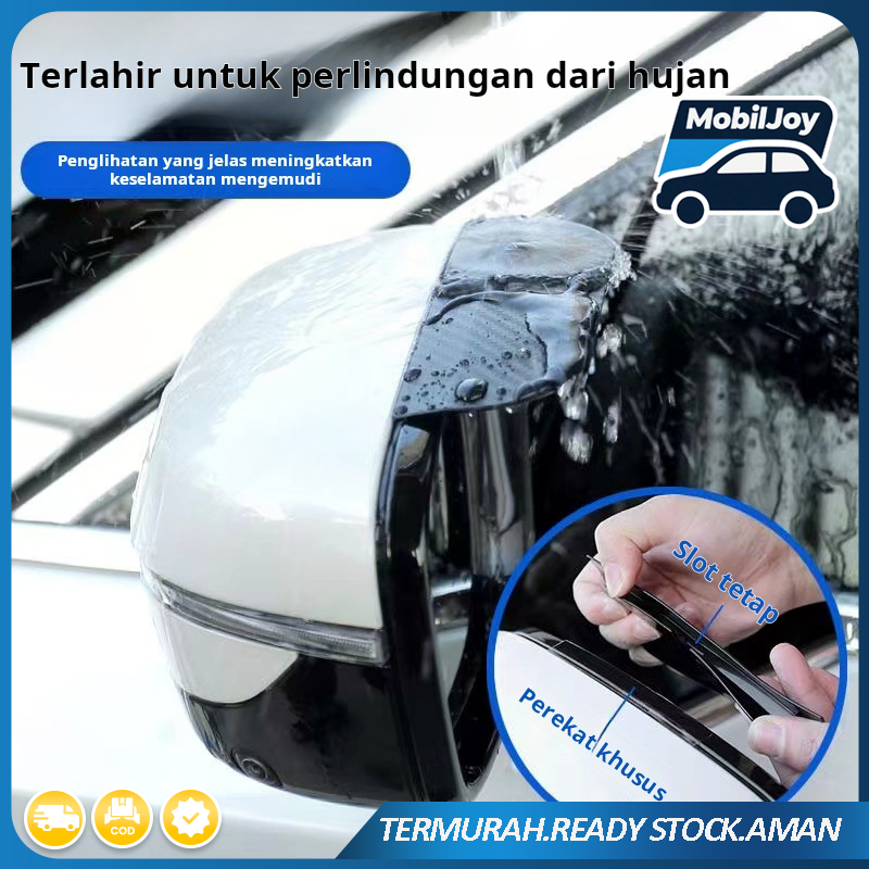 Kaca spion mobil motif serat karbon, penutup spion alis anti hujan, penutup spion pembalik anti huja