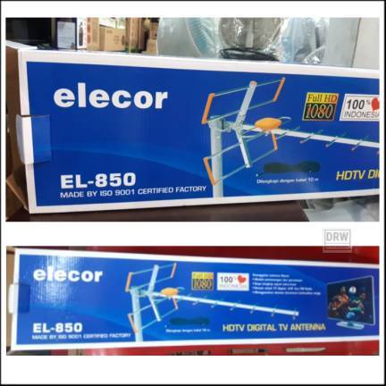 ANTENA TV ELECOR DIGITAL OUTDOOR FREE KABEL 10 METER