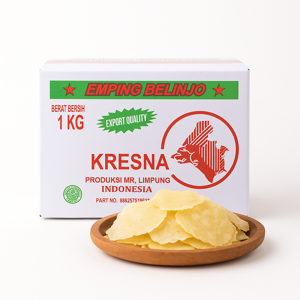 

Emping Melinjo Mentah 1 kg Super kering Kemasan Kardus Export Quality