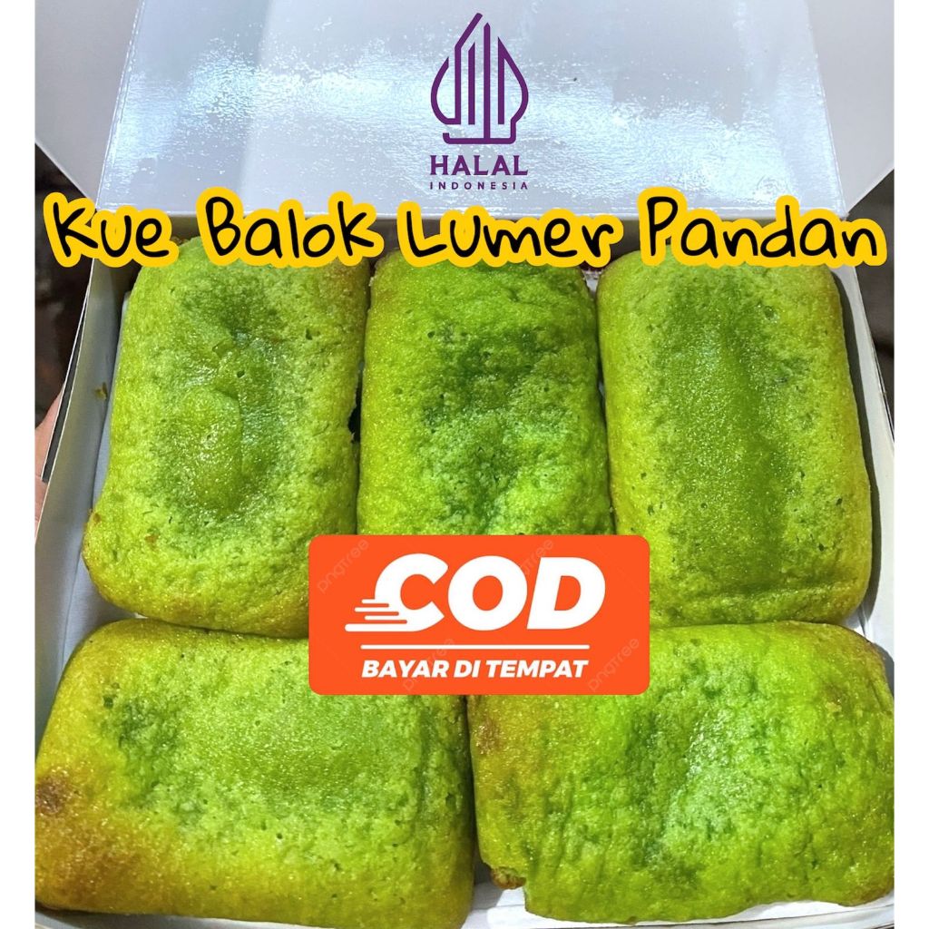 

Spesial Kue Balok Varian Pandan 5 &10 potong kue balok lumer 100% HALAL