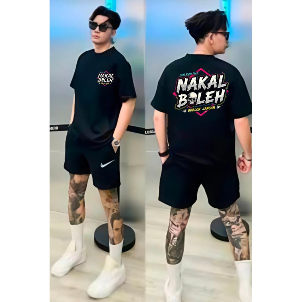 PROMO KAOS TSHIRT NAKAL BOLEH GOBLOK JANGAN/ PRIA DAN WANITA HITAM PUTIH