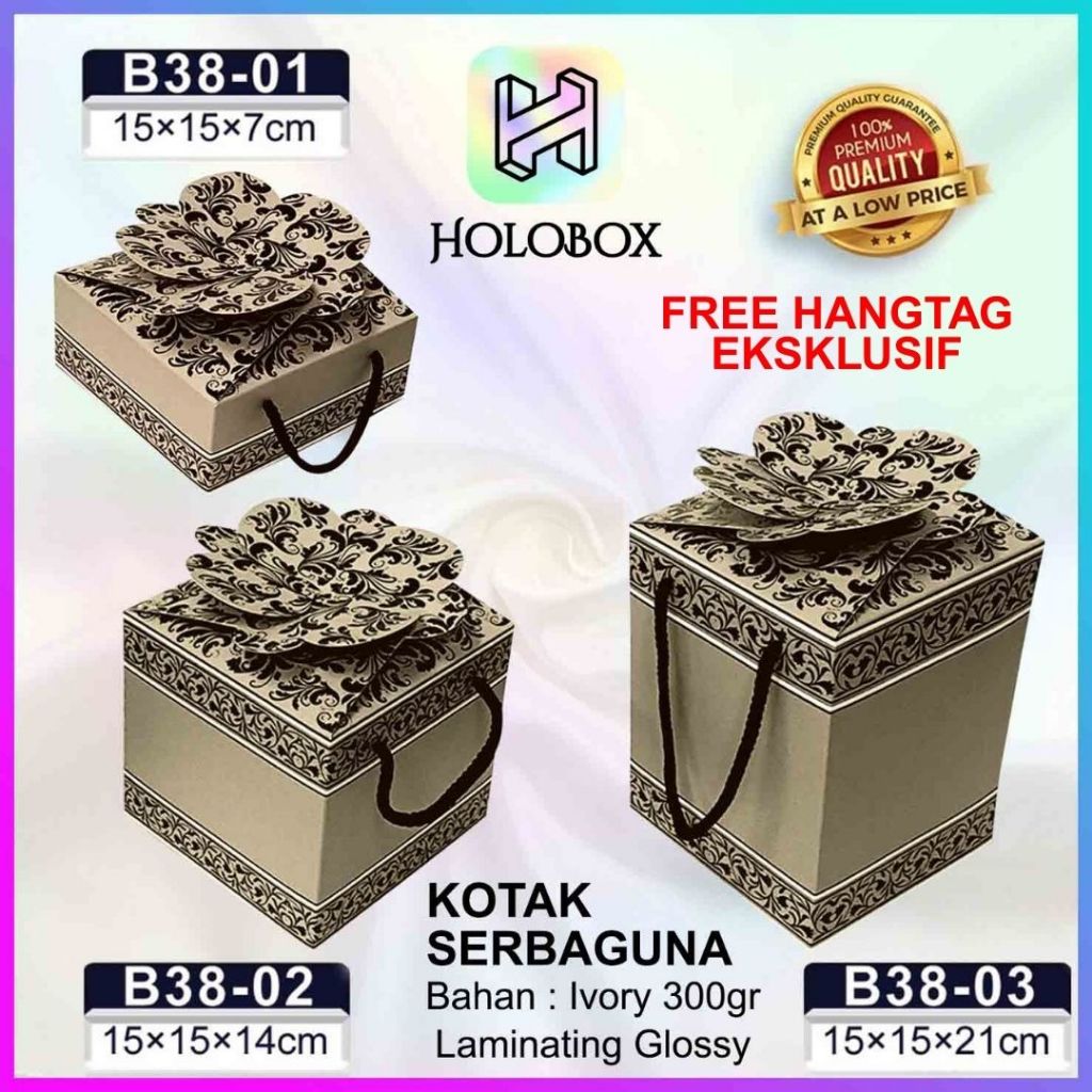

Box Hampers Toples 500 Gr isi 3 Jar / Kotak Kado / Packaging / B38