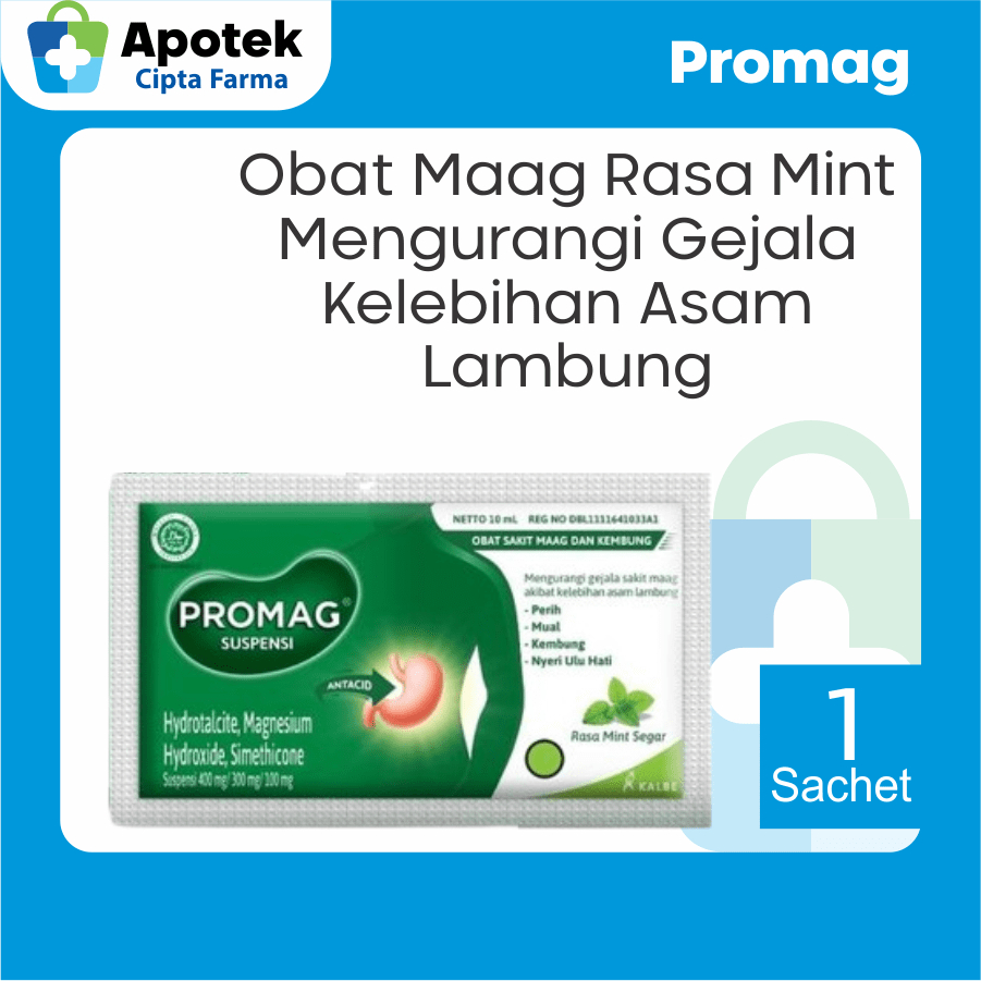 Promag Suspensi Rasa Mint Promag Cair Sachet Promagh Promaag Simethicone Obat Asam Lambung Obat Maag
