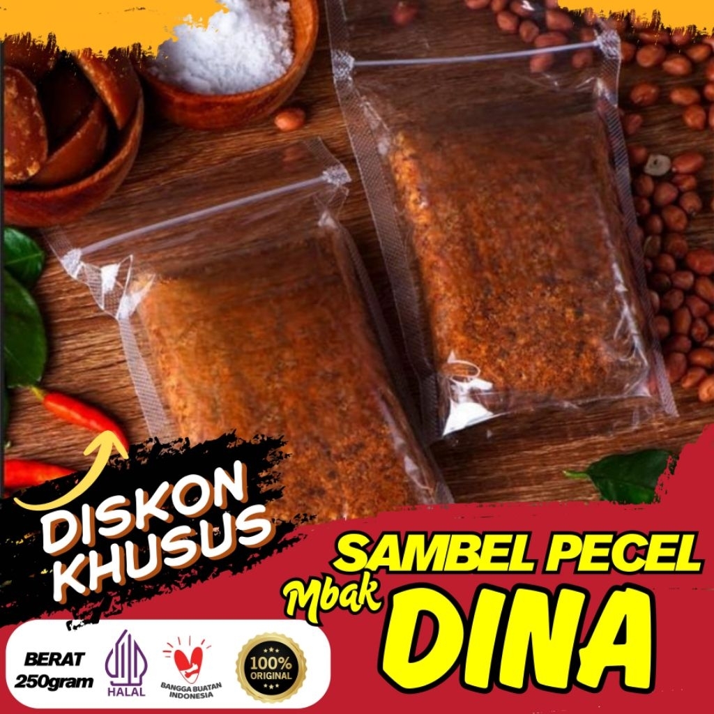 

BEST SELLER Sambel Pecel Mbak Dina Khas Malang Murah Enak Gurih Bikin Nagih Kacang Asli Tanpa Campuran | 250 gram
