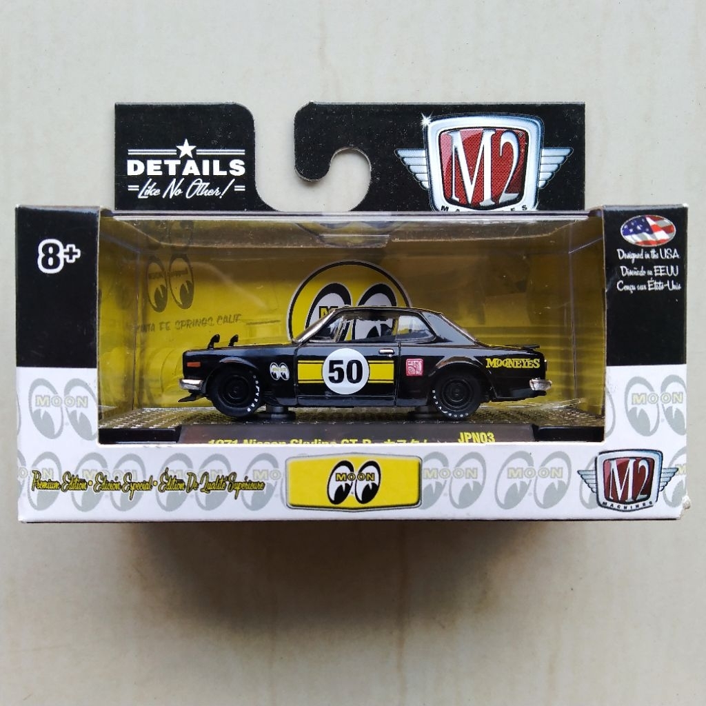 M2 Machines 1971 Nissan Skyline GT-R Mooneyes Black